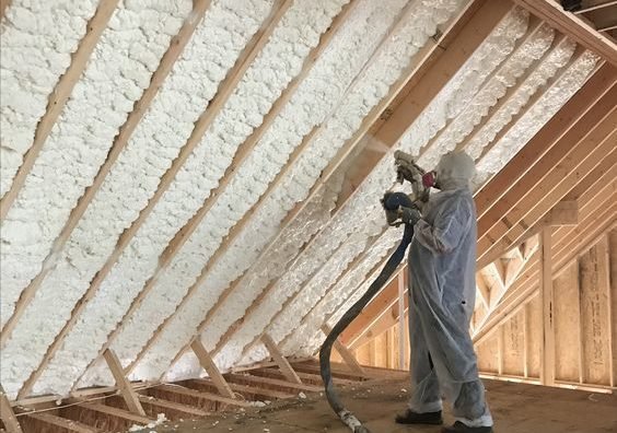 Spray foam insulation project in Cypress