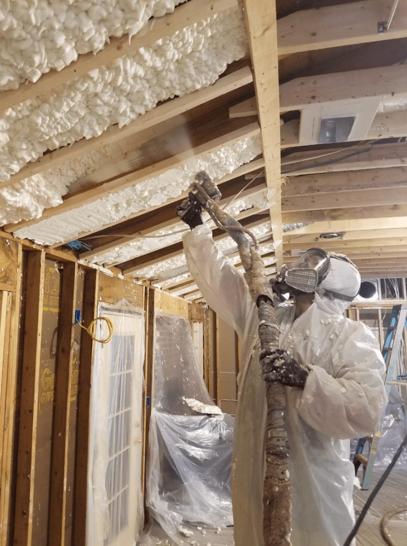Spray foam insulation project in Cypress