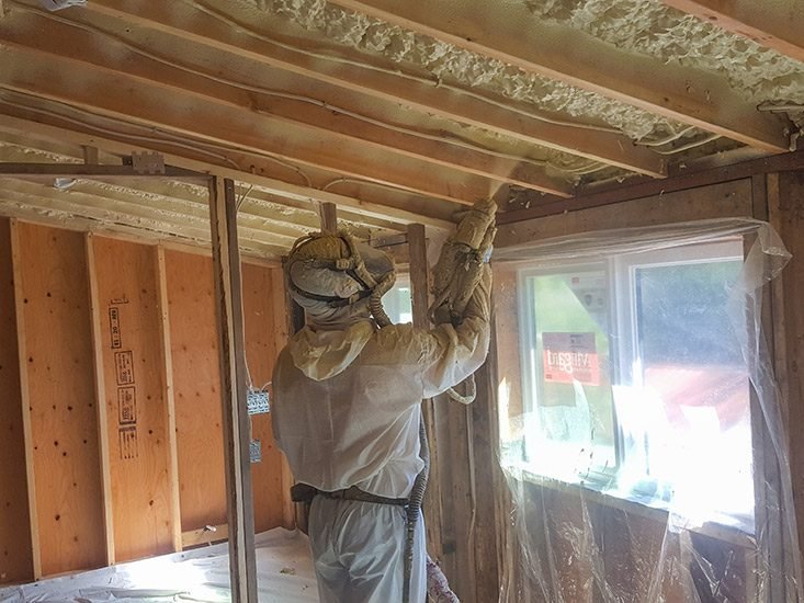 Spray foam insulation project in Cypress